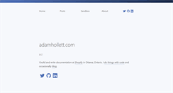 Desktop Screenshot of adamhollett.com