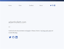 Tablet Screenshot of adamhollett.com